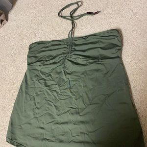 M Maternity green bathing suit top